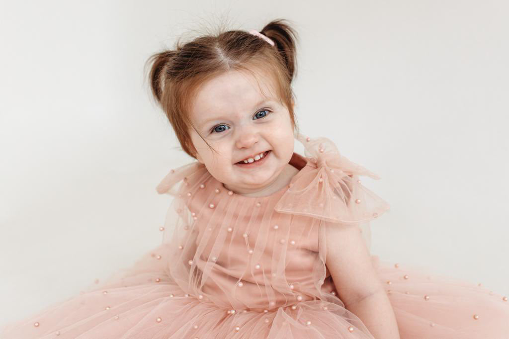 Pearl Tutu Dress in Pink