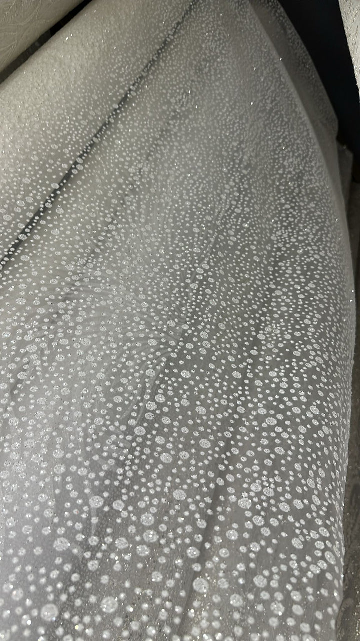 Notting Hill Dress in White or Silver Sparkle