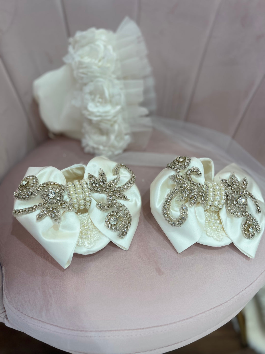 Satin baby shoes christening shoes, wedding shoes, baptism shoes ivory satin pram shoes