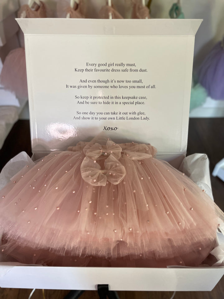 Pearl Tutu Dress in Pink