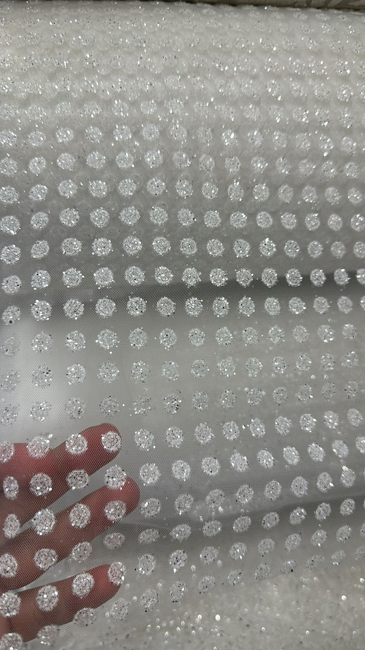 Notting Hill Dress in White or Silver Sparkle