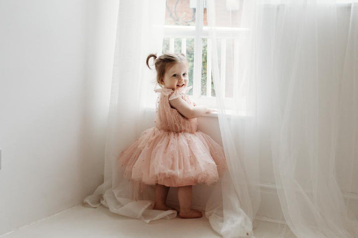 Pearl Tutu Dress in Pink