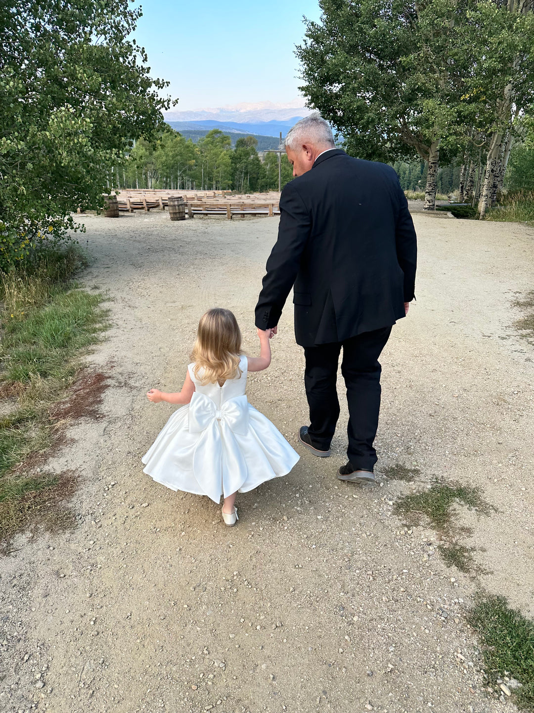 Poppy Dress in bridal satin