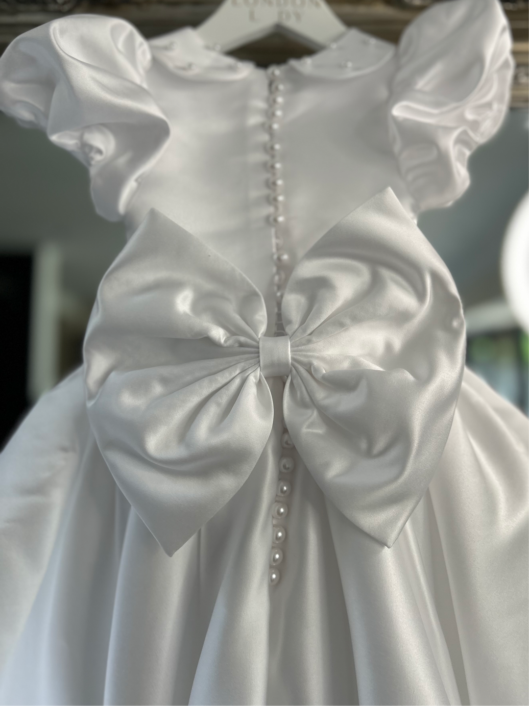 Valentina Satin Dress with long train