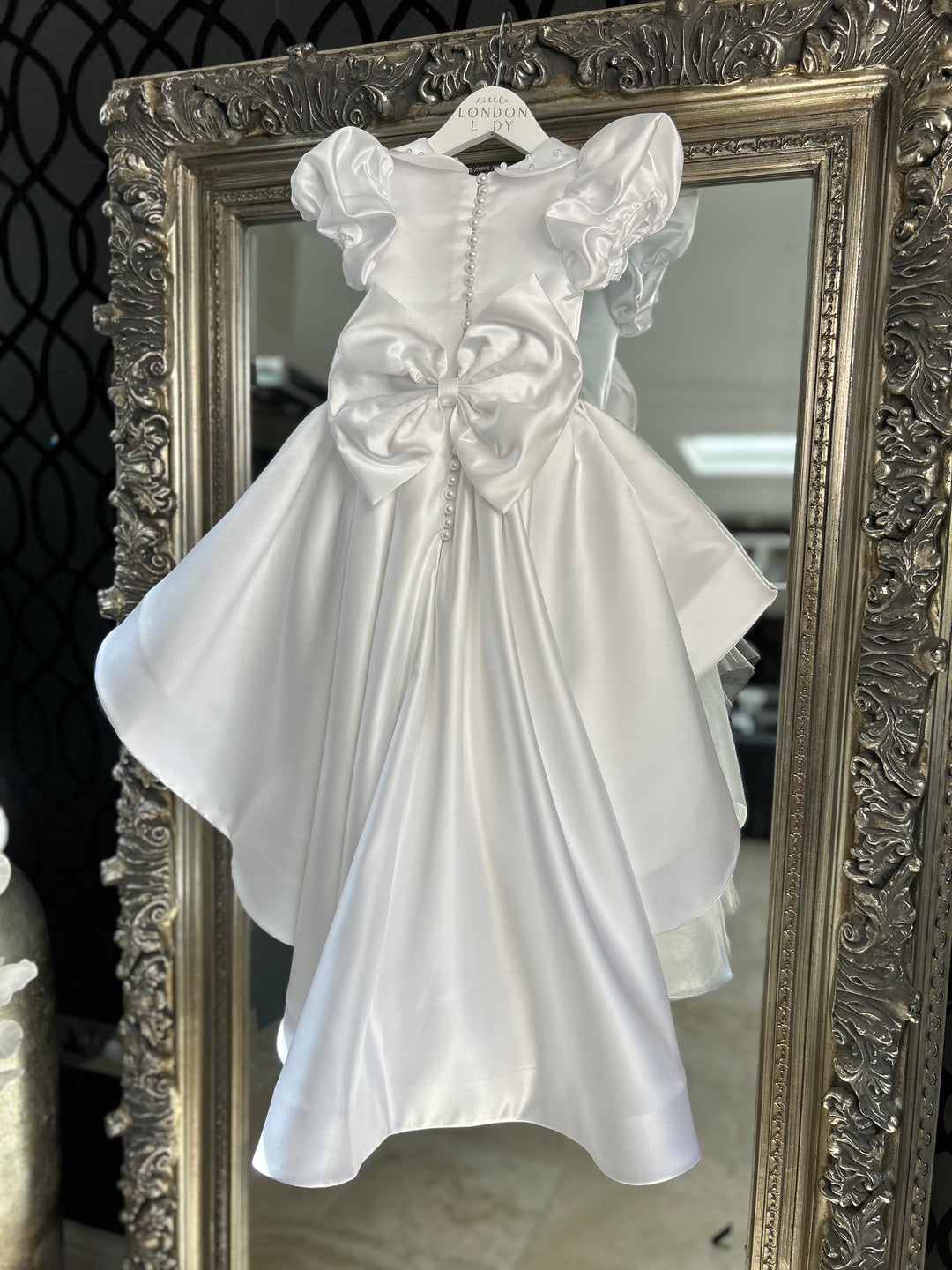 Valentina Satin Dress with long train