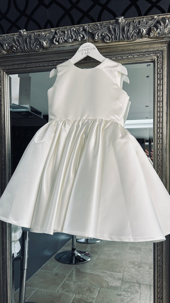 Poppy Dress in bridal satin