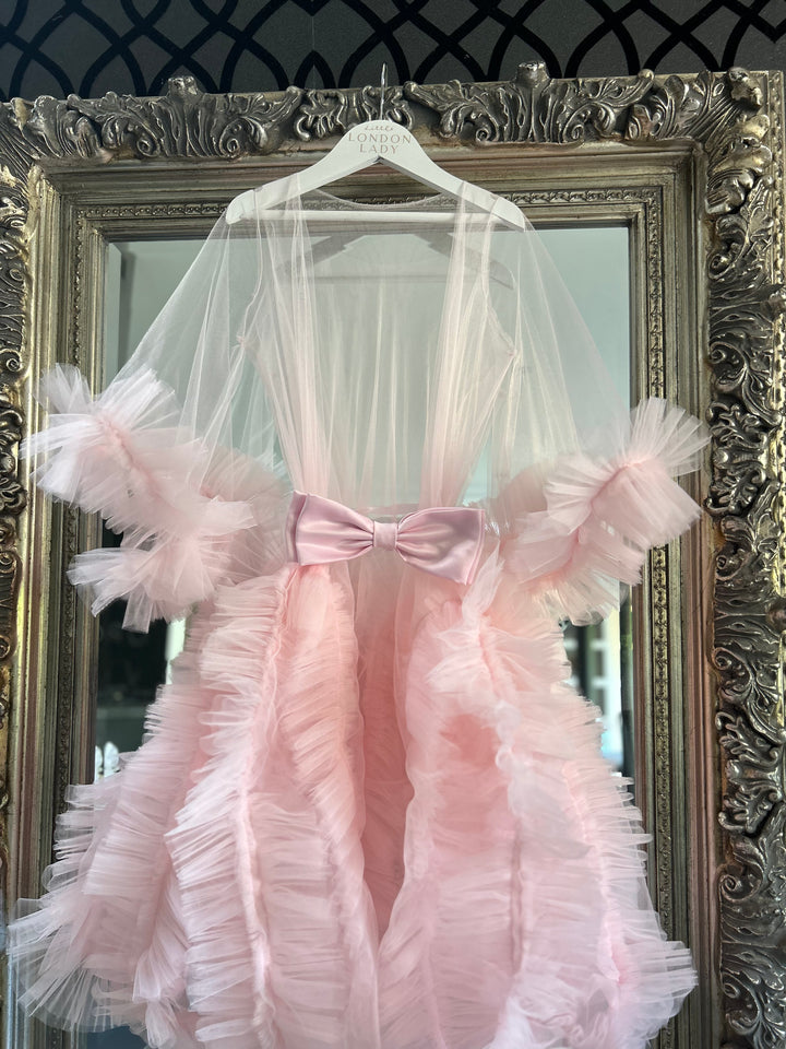 Kimono Tulle Robe for Baby in soft Pink