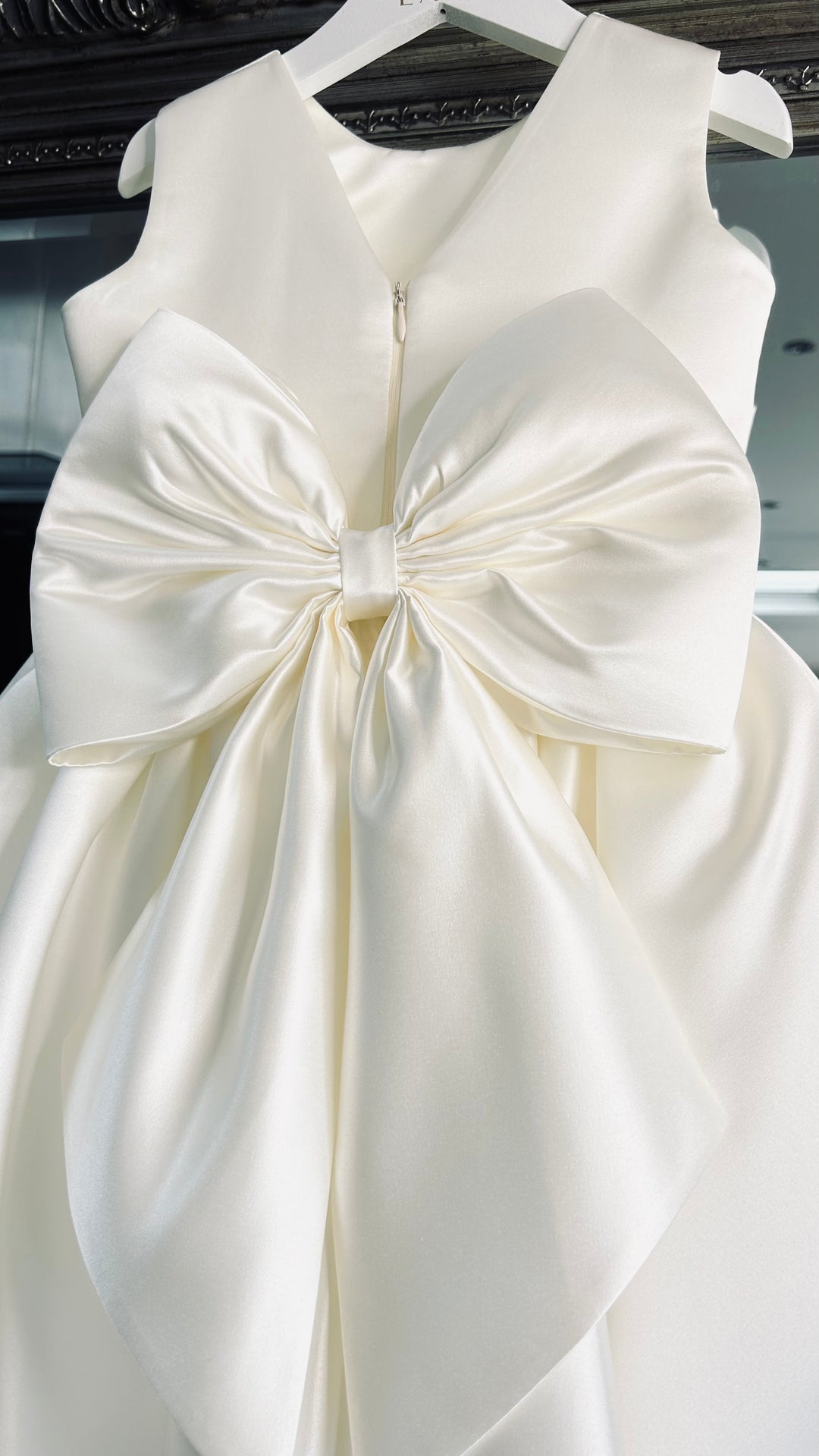 Poppy Dress in bridal satin