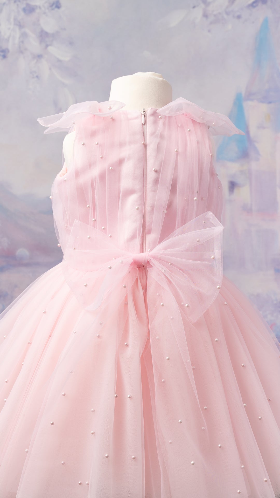 Pearl Tutu Dress in Pink