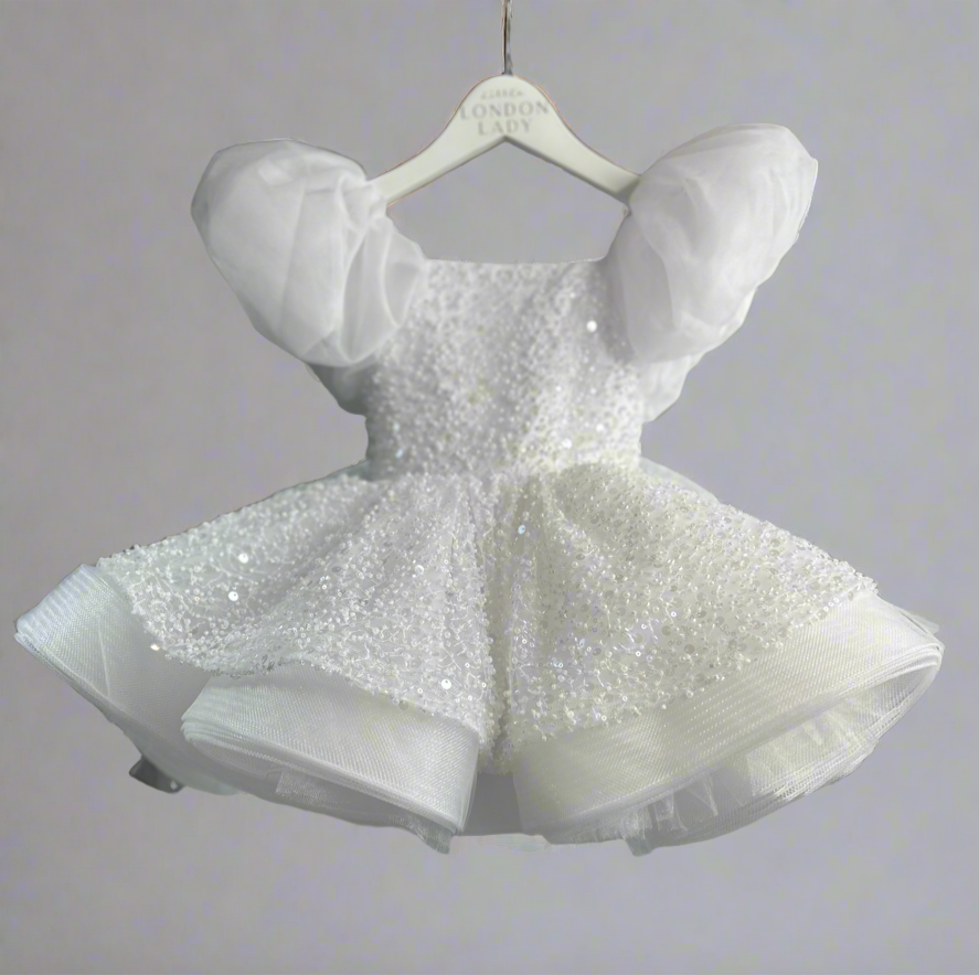 Aleena Gown in white with long train