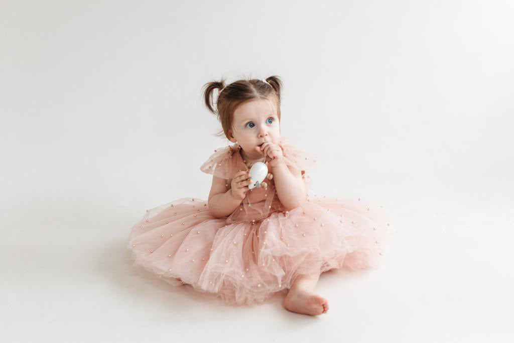 Pearl Tutu Dress in Pink