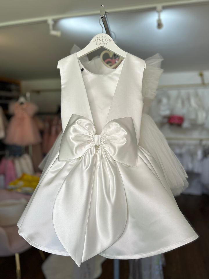 Matilda Ivory & Satin Dress