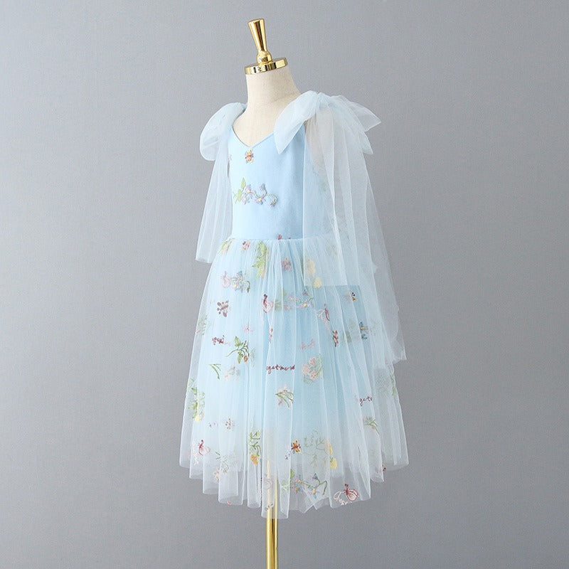 Enchanted Fairy Embroidered Dress in White