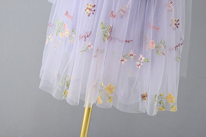 Enchanted Fairy Embroidered Dress in Lavender