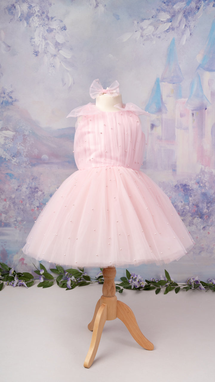 Pearl Tutu Dress in Pink