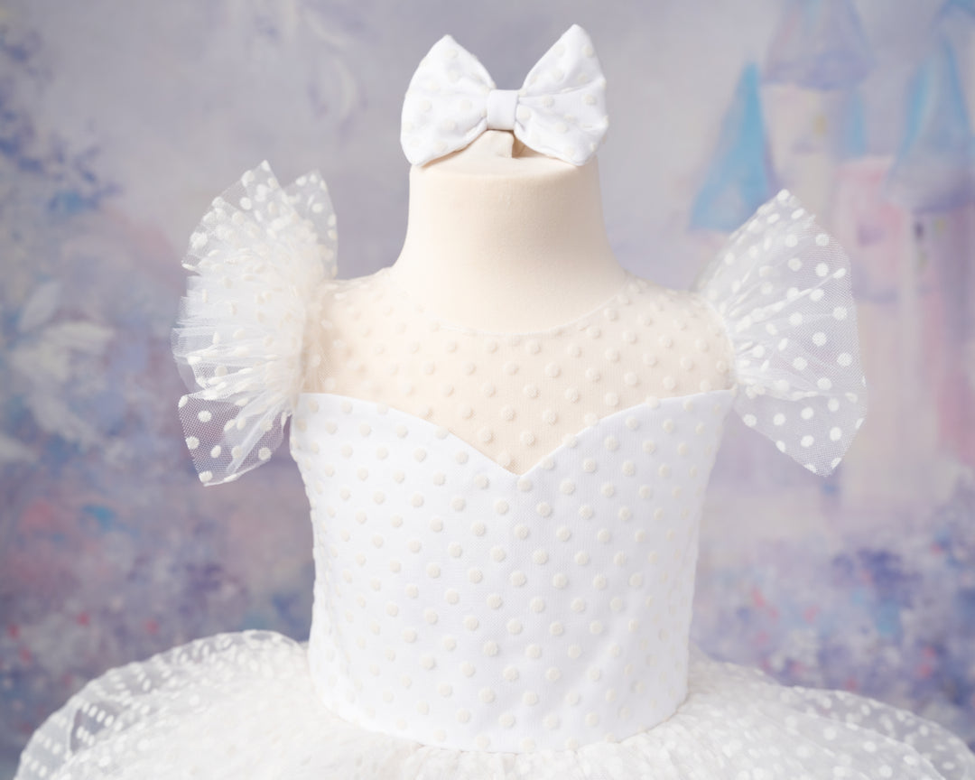 Notting Hill Dress in White or Silver Sparkle