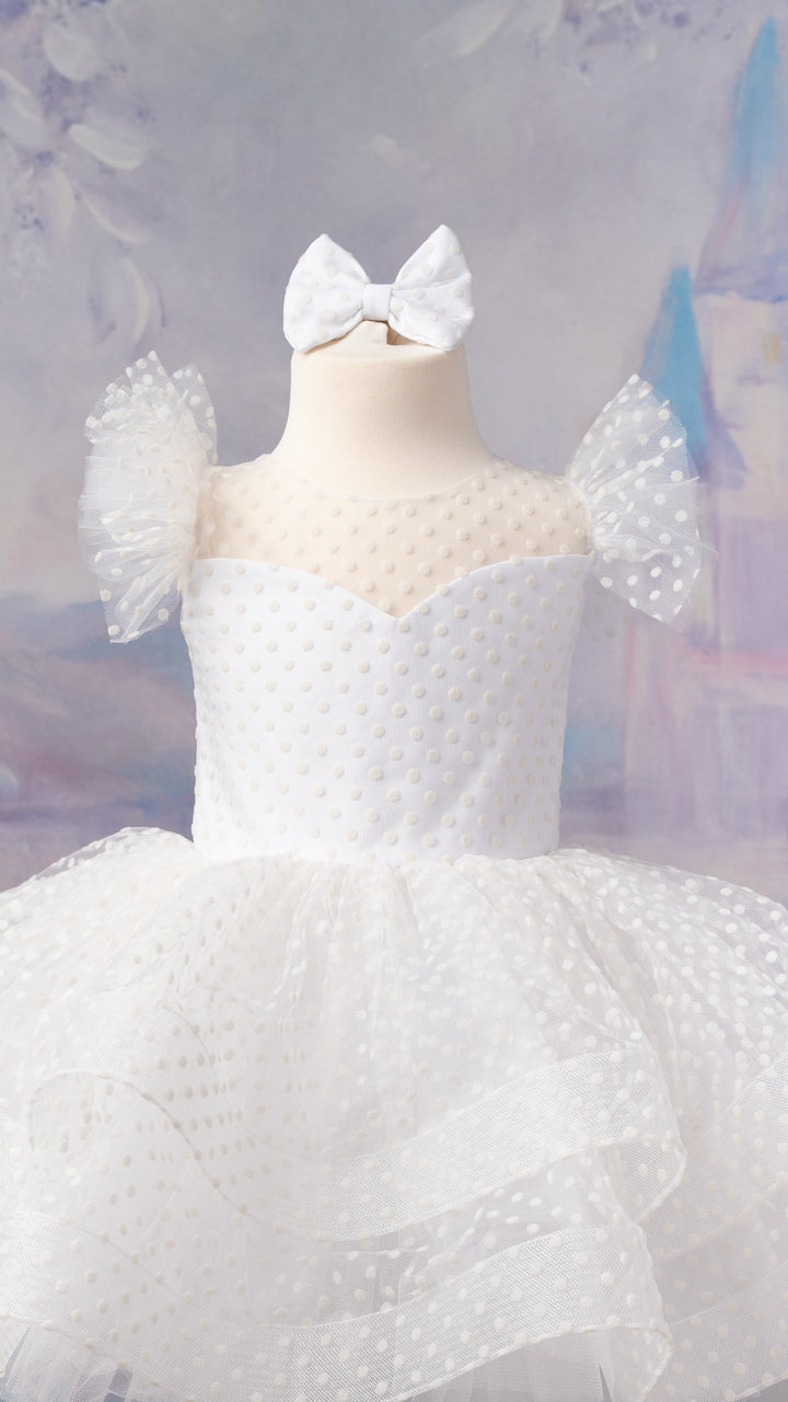 Notting Hill Dress in White or Silver Sparkle