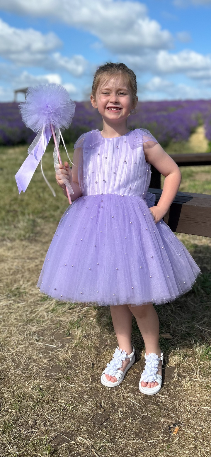 Toddler Tutu dress in lavender.