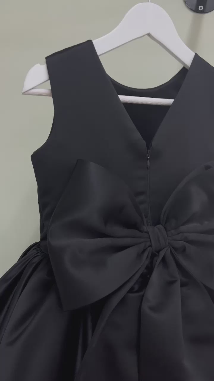 Poppy Dress in bridal satin