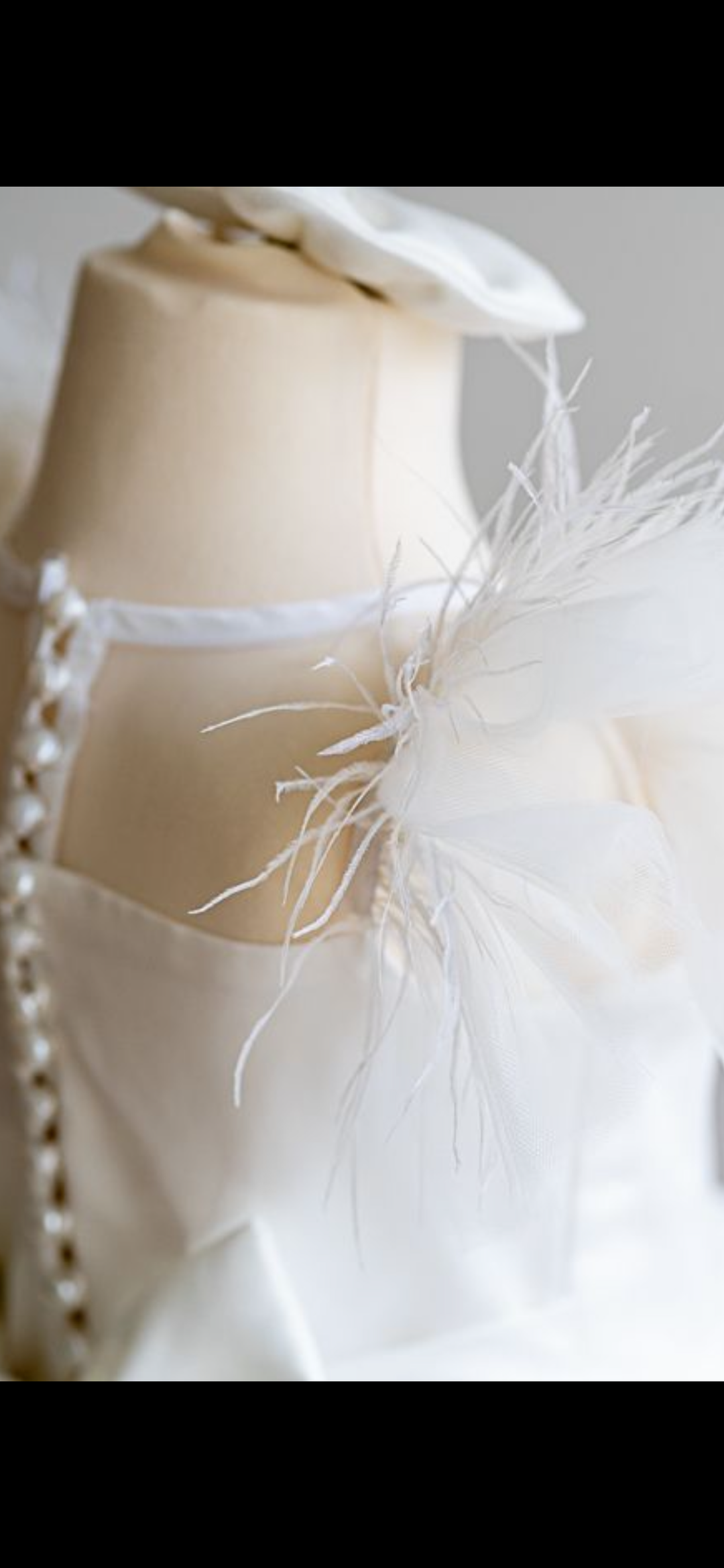 Snowdrop Dress in White Ivory Satin