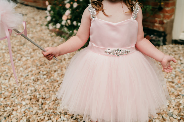 Kids Couture dress, Pink childrens Party Dress, Satin hair clip, Pink Satin Bow, Pink Satin Bow,  Party dresses for girls, little girls gowns, baby girl dresses, little girls dress, kids dress, Kids Tutu Dress, Baby Pink Tutu Skirt, 1st Birthday dress, Handmade Dresses for children, Pageant Dress, Flower Girl Satin Dress, Little Bridesmaid, Junior bridemaid, Baptism Gown, Birthday Dress, Pink Dress, Baby girl dress, Princess Dress. Crystal embellishments