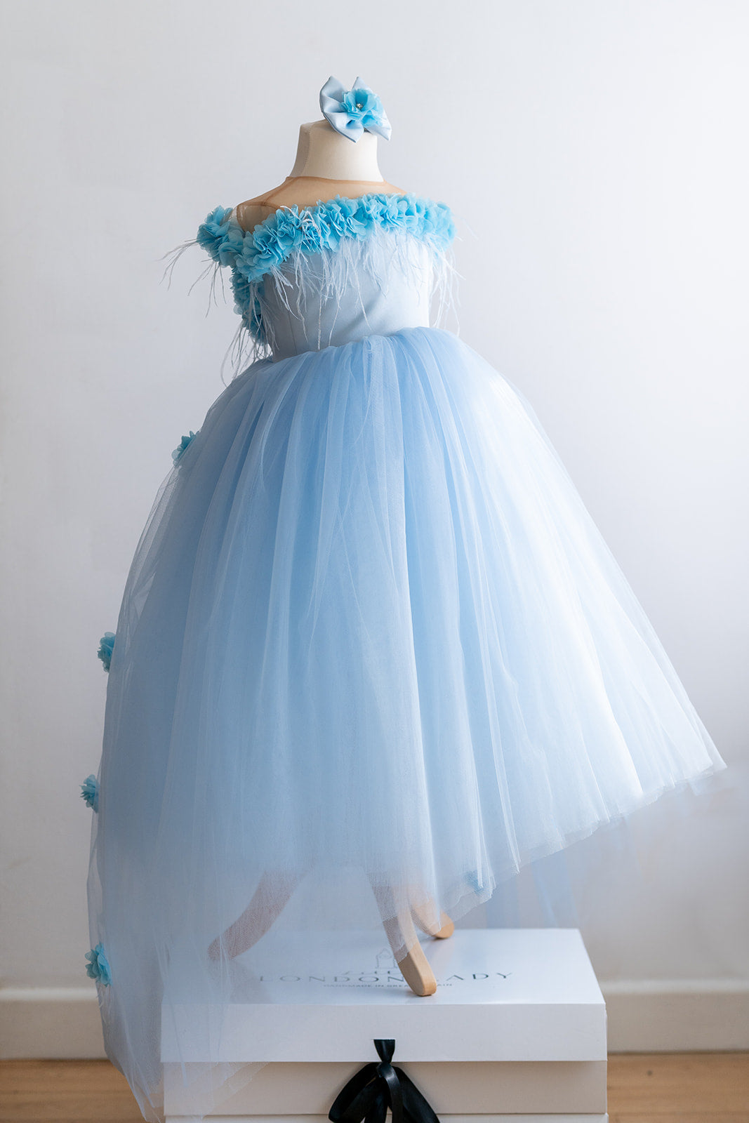 Blue Tulle gown boutique kids dress