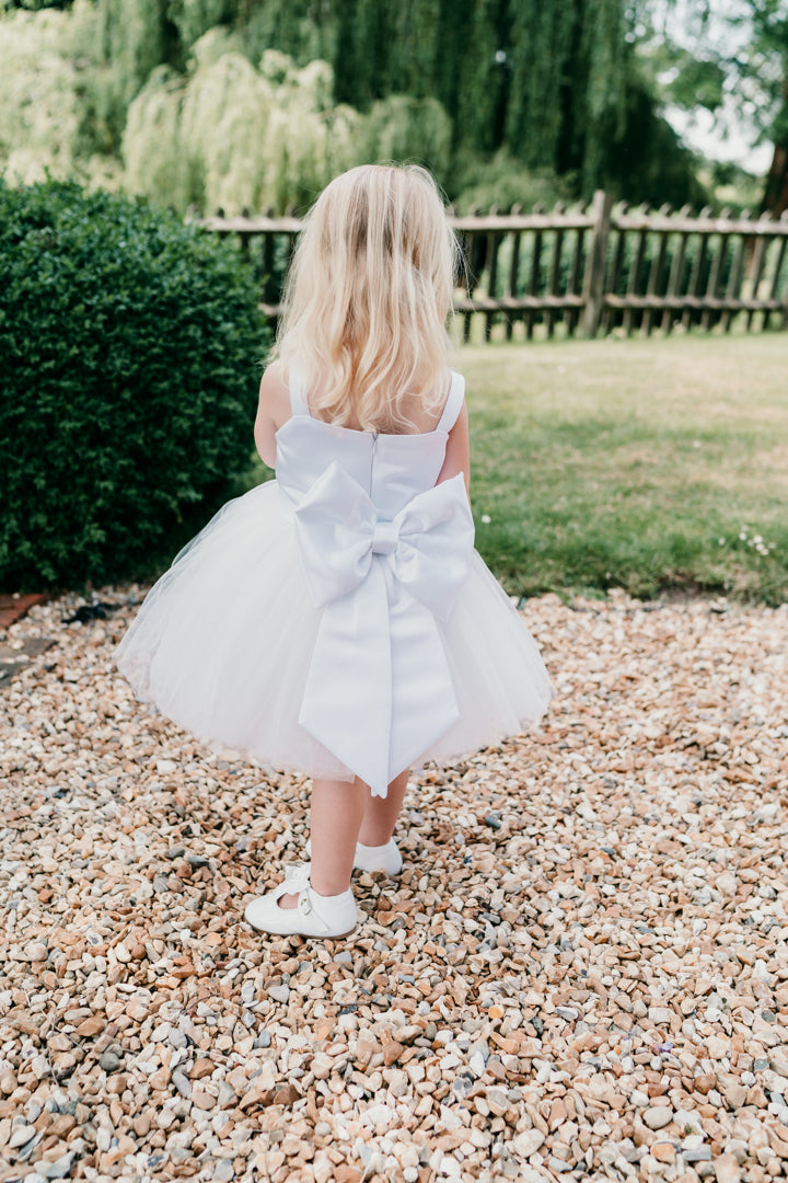 Girls tutu dress with satin bow