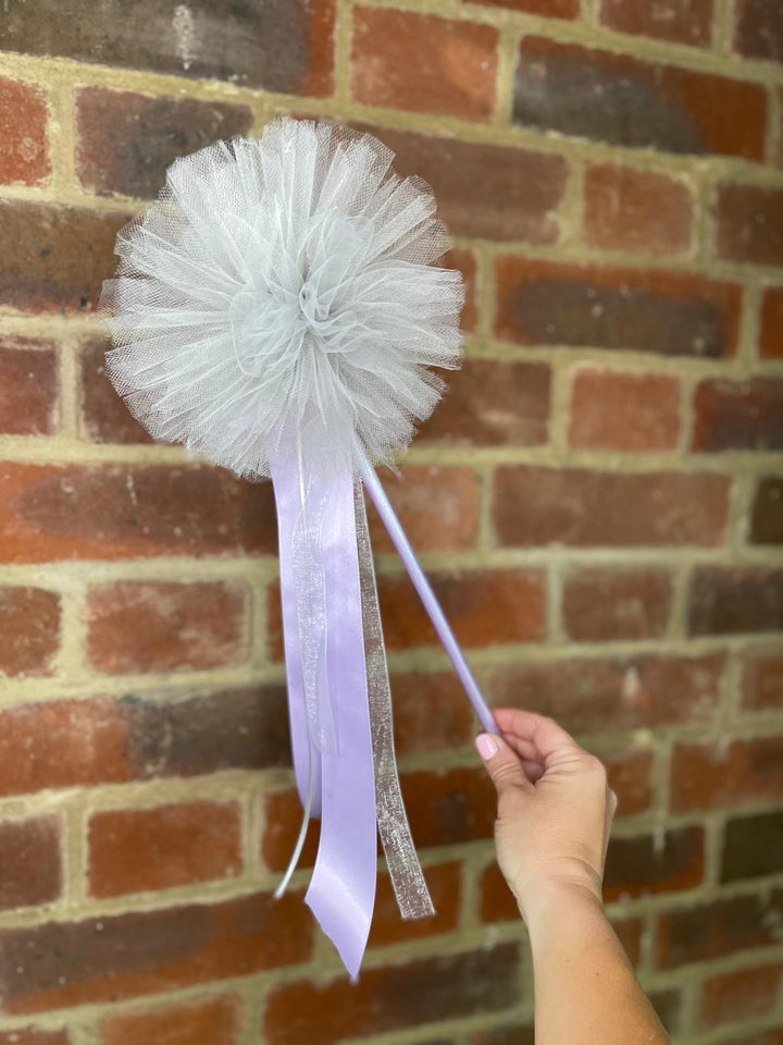 Tulle Pom Pom Fairy Wand or Flower girl Wand