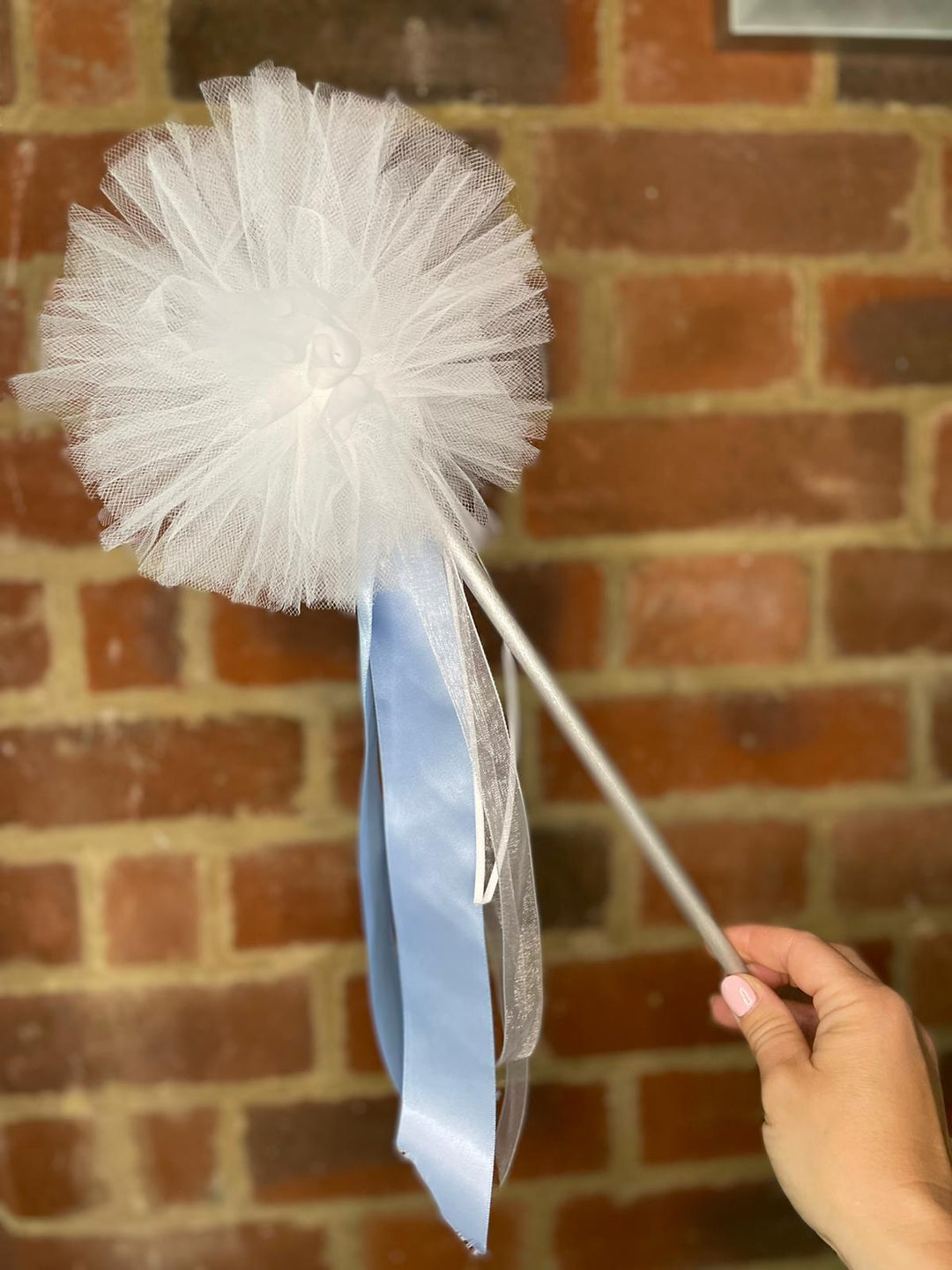White Pom Pom Wand