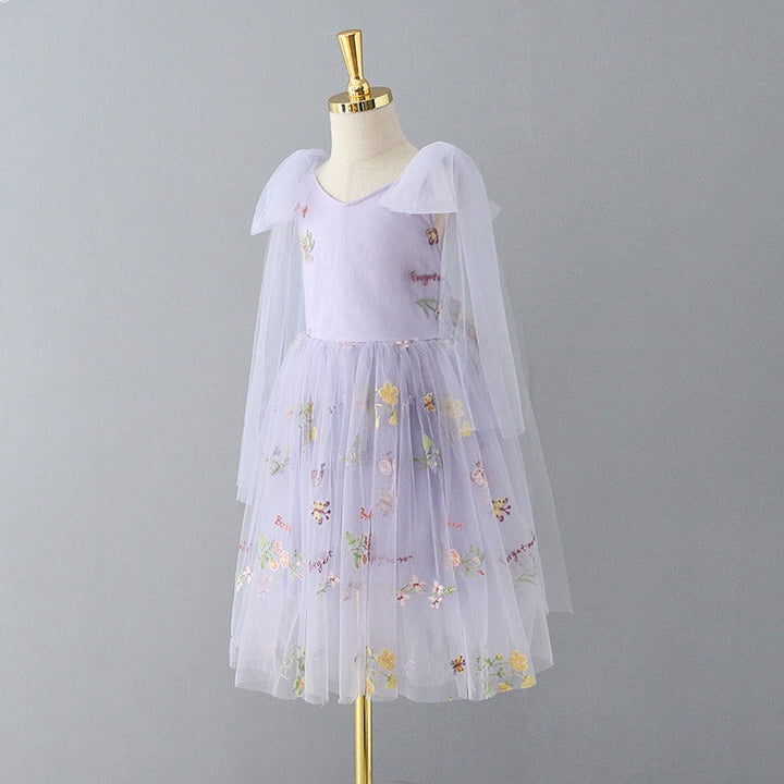 Enchanted Fairy Embroidered Dress in Lavender