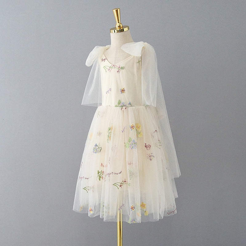 Enchanted Fairy Embroidered Dress in White Little London Lady Enchanted Fairy Embroidered Dress in White Little London Lady