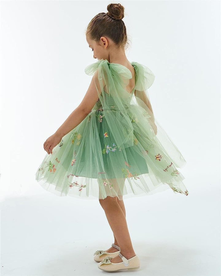 Enchanted Fairy Embroidered Dress in Lavender