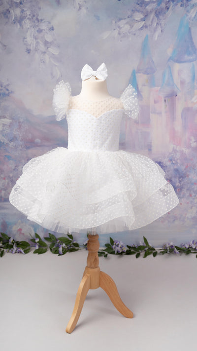 Kids Party Tutu Dress in White