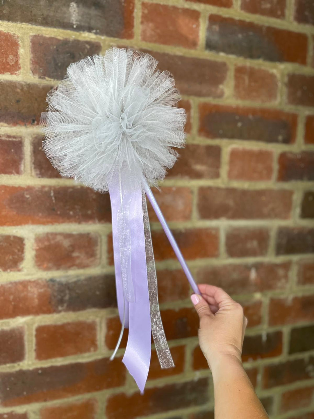 Tulle Pom Pom Fairy Wand or Flower girl Wand 